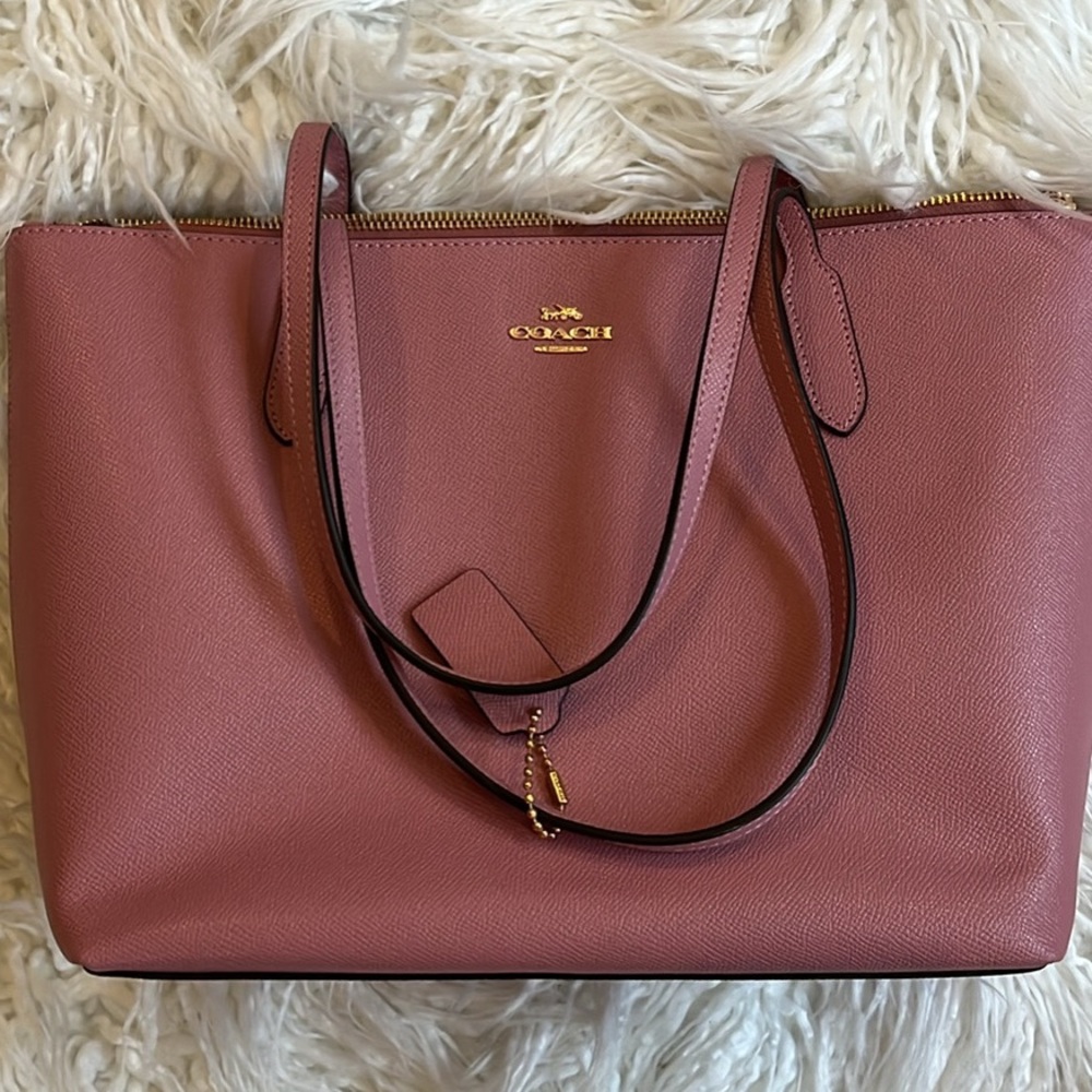 Dusty rose Coach Tote